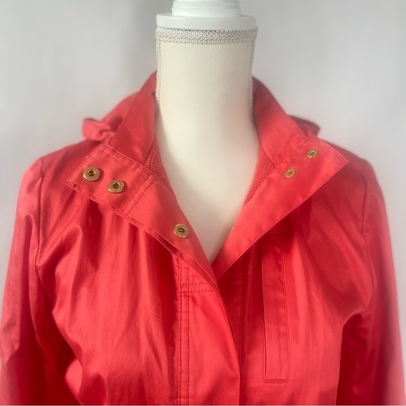Jones of New York Iridescent Orange Hooded Hip Length Size PP Jacket - Picture 2 of 15
